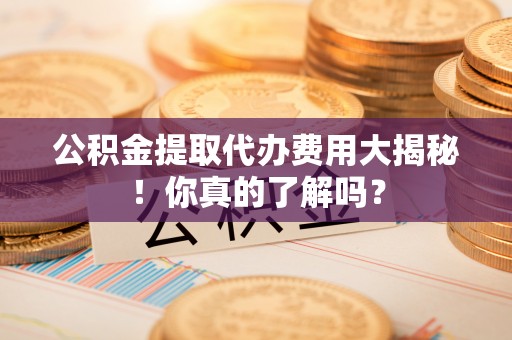 桂东公积金提取代办费用大揭秘！你真的了解吗？